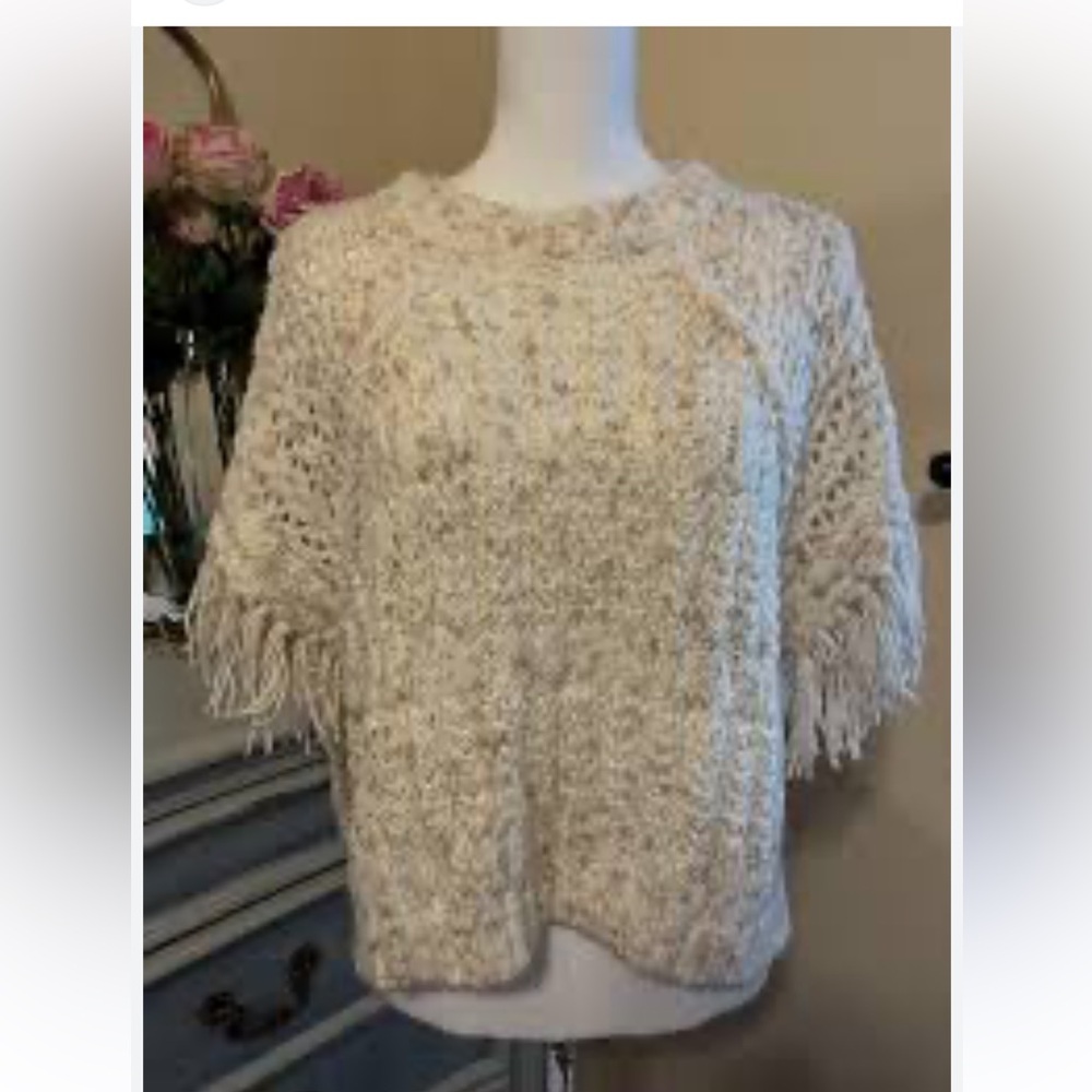 Universal Thread Cream Fringe Knit Sweater